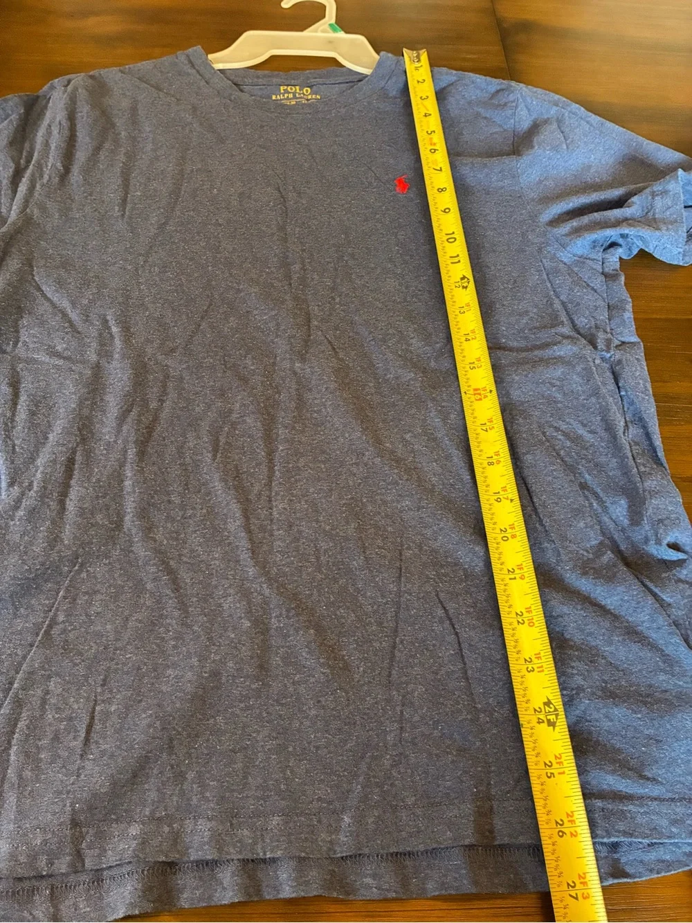 Ralph Lauren Heather Navy Short Sleeve Crew Tee with Red Pony